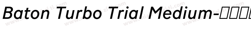 Baton Turbo Trial Medium字体转换